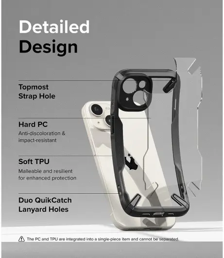 Ringke Fusion X Apple iPhone 15 Plus Hoesje Back Cover Zwart afbeelding 5