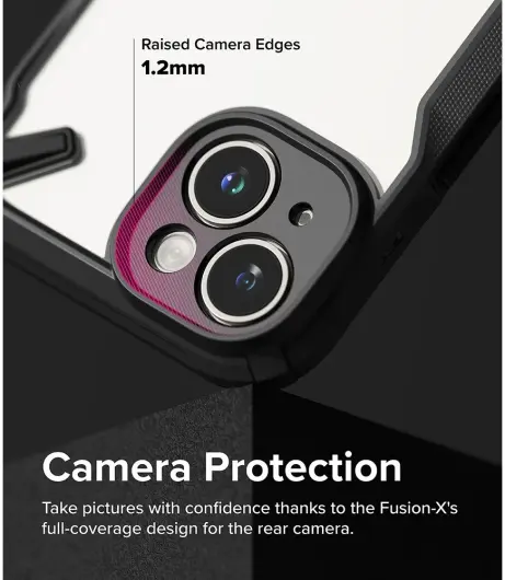 Ringke Fusion X Apple iPhone 15 Plus Hoesje Back Cover Zwart afbeelding 7
