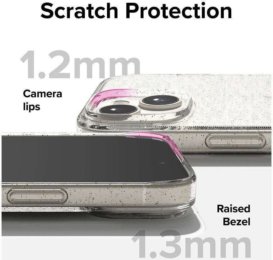 Ringke Air Apple iPhone 15 Plus Hoesje Flexibel TPU Glitter Clear afbeelding 9