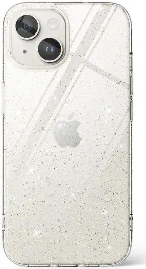 Ringke Air Apple iPhone 15 Plus Hoesje Flexibel TPU Glitter Clear afbeelding 14