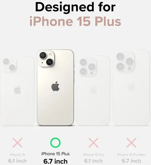 Ringke Air Apple iPhone 15 Plus Hoesje Flexibel TPU Glitter Clear afbeelding 6