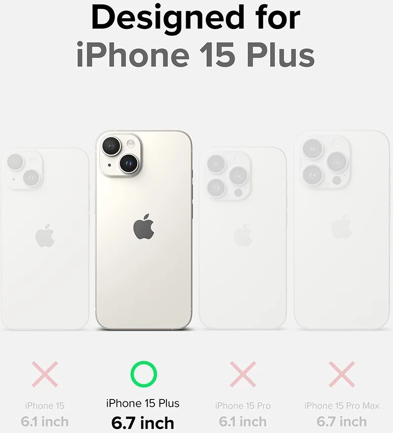 Ringke Onyx Apple iPhone 15 Plus Hoesje Flexibel TPU Back Cover Zwart afbeelding 7