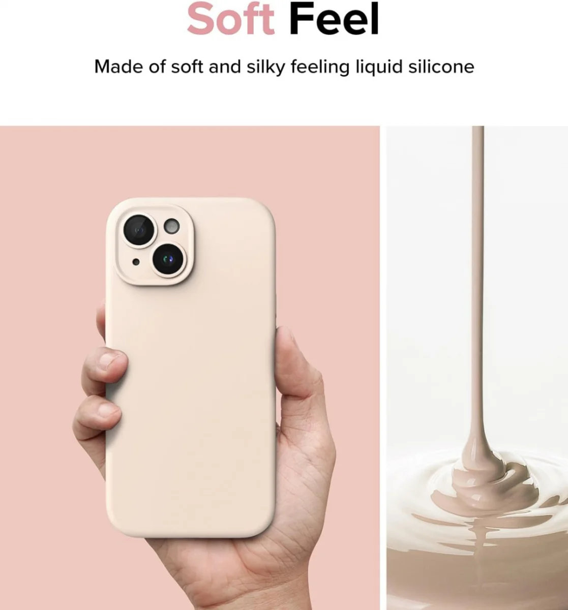 Ringke Silicone Apple iPhone 15 Plus Hoesje Back Cover MagSafe Roze afbeelding 4