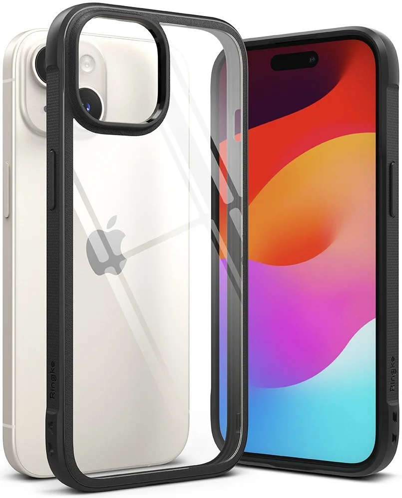 Ringke Fusion Bold Apple iPhone 15 Hoesje Back Cover Transparant Zwart afbeelding 1