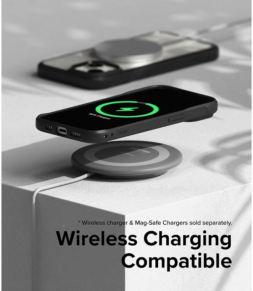 Ringke Fusion Bold Apple iPhone 15 Hoesje Back Cover Transparant Zwart afbeelding 11