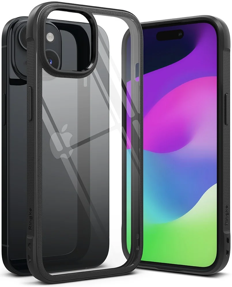 Ringke Fusion Bold Apple iPhone 15 Hoesje Back Cover Transparant Zwart afbeelding 12
