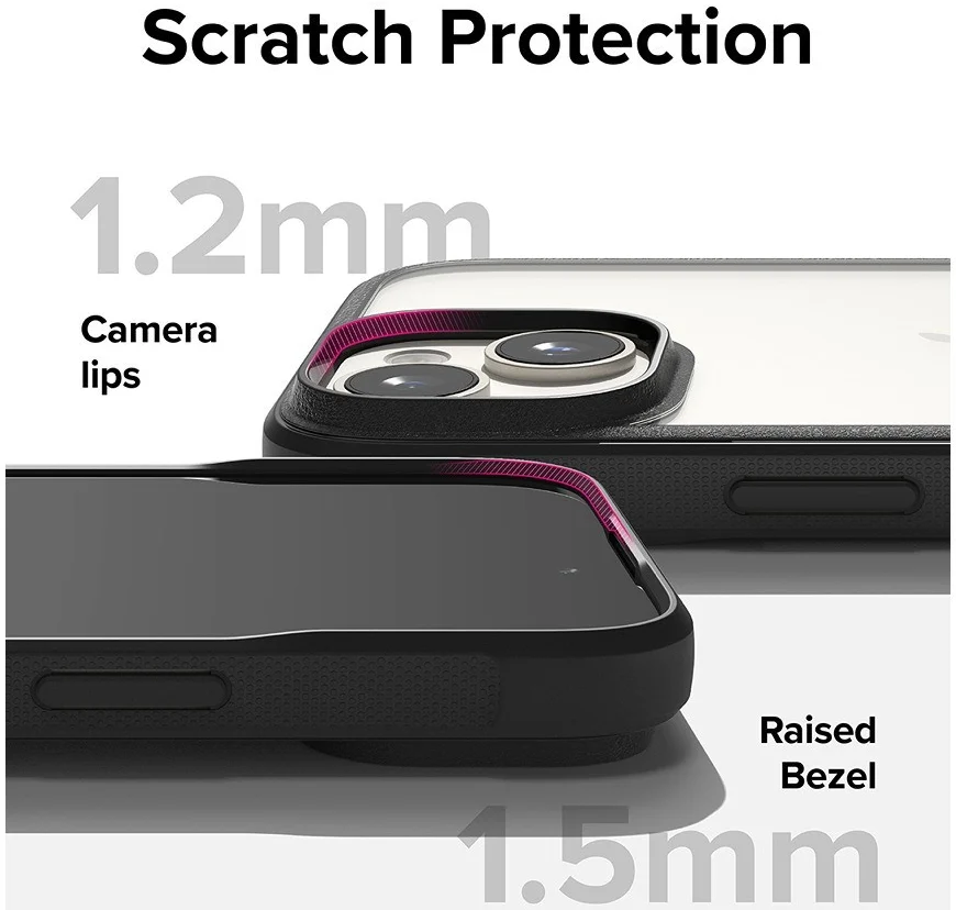Ringke Fusion Bold Apple iPhone 15 Hoesje Back Cover Transparant Zwart afbeelding 9