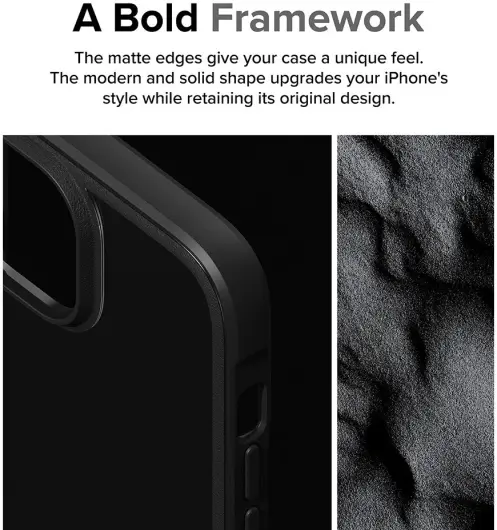 Ringke Fusion Bold Apple iPhone 15 Hoesje Back Cover Transparant Zwart afbeelding 3