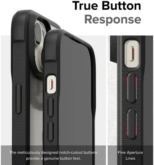 Ringke Fusion Bold Apple iPhone 15 Hoesje Back Cover Transparant Zwart afbeelding 8