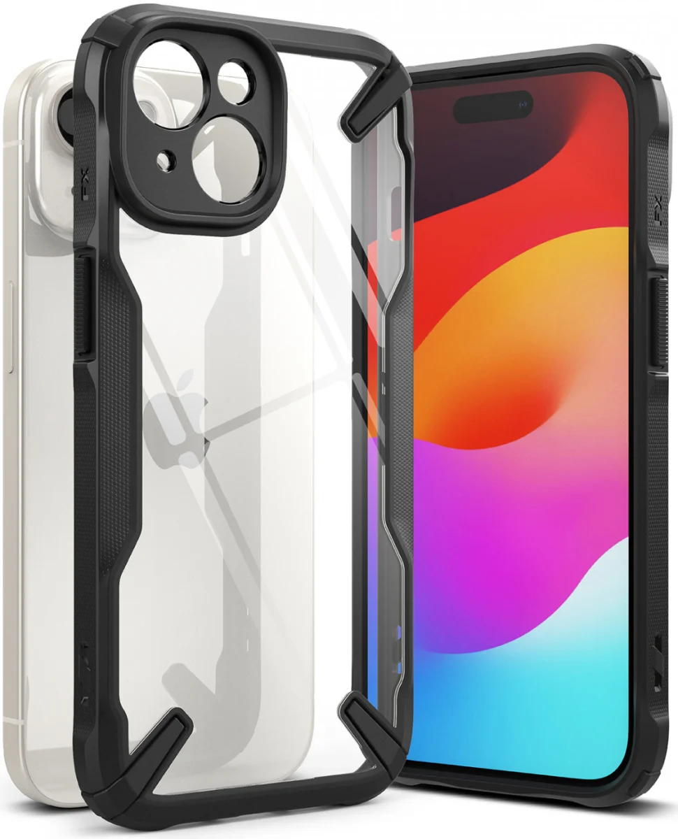 Ringke Fusion X Apple iPhone 15 Hoesje Back Cover Zwart afbeelding 1