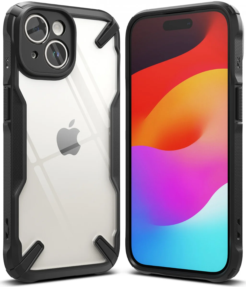 Ringke Fusion X Apple iPhone 15 Hoesje Back Cover Zwart afbeelding 2