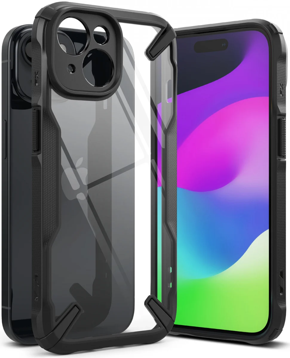 Ringke Fusion X Apple iPhone 15 Hoesje Back Cover Zwart afbeelding 13