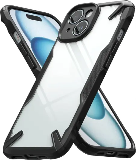 Ringke Fusion X Apple iPhone 15 Hoesje Back Cover Zwart afbeelding 12