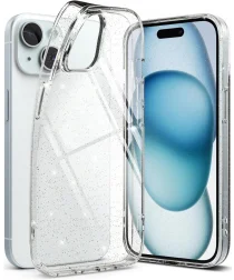 Ringke Air Apple iPhone 15 Hoesje Flexibel TPU Glitter Transparant
