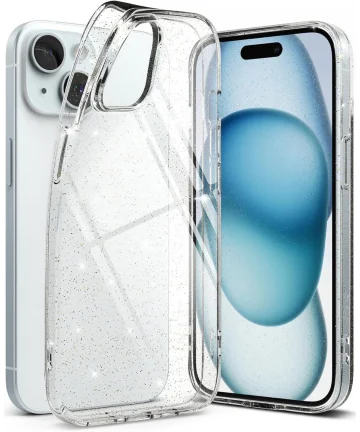Ringke Air Apple iPhone 15 Hoesje Flexibel TPU Glitter Transparant Hoesjes