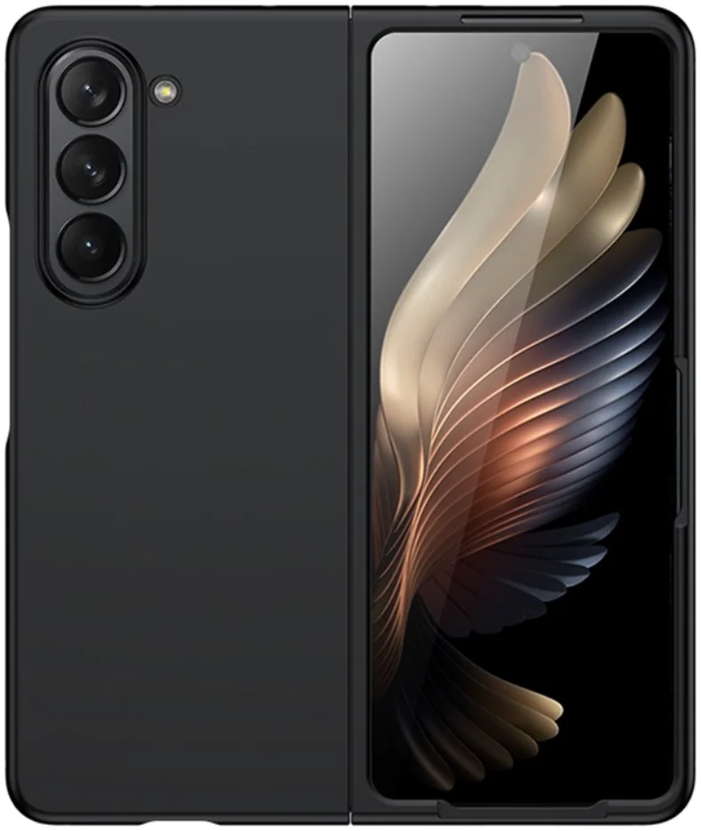 Samsung Galaxy Z Fold 5 Hoesje Hard Case Back Cover Zwart afbeelding 2