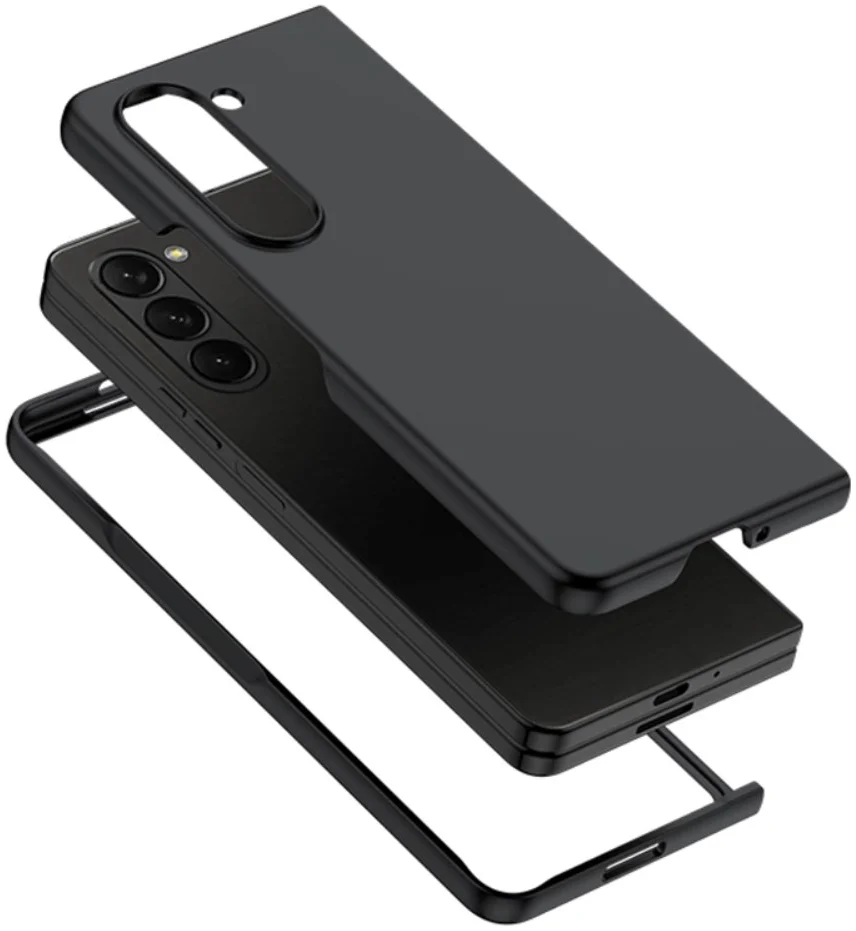Samsung Galaxy Z Fold 5 Hoesje Hard Case Back Cover Zwart afbeelding 7