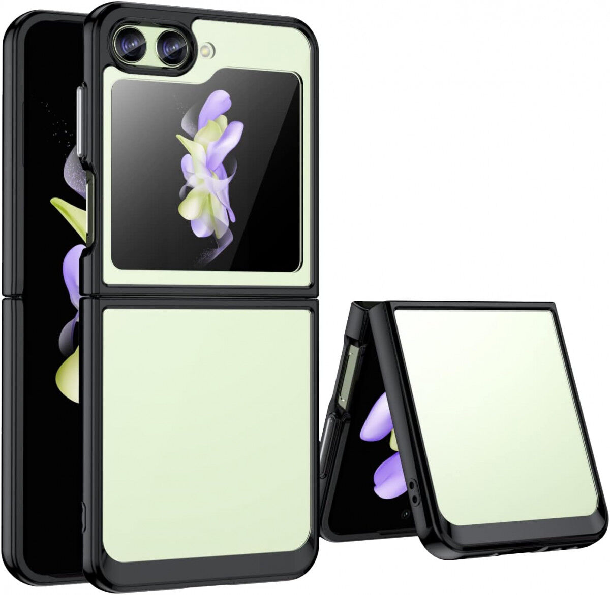 Samsung Galaxy Z Flip 5 Hoesje Back Cover Zwart / Transparant afbeelding 1