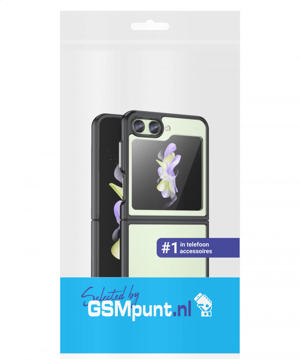 Samsung Galaxy Z Flip 5 Hoesje Back Cover Zwart / Transparant afbeelding 8