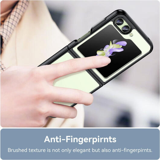Samsung Galaxy Z Flip 5 Hoesje Back Cover Zwart / Transparant afbeelding 4