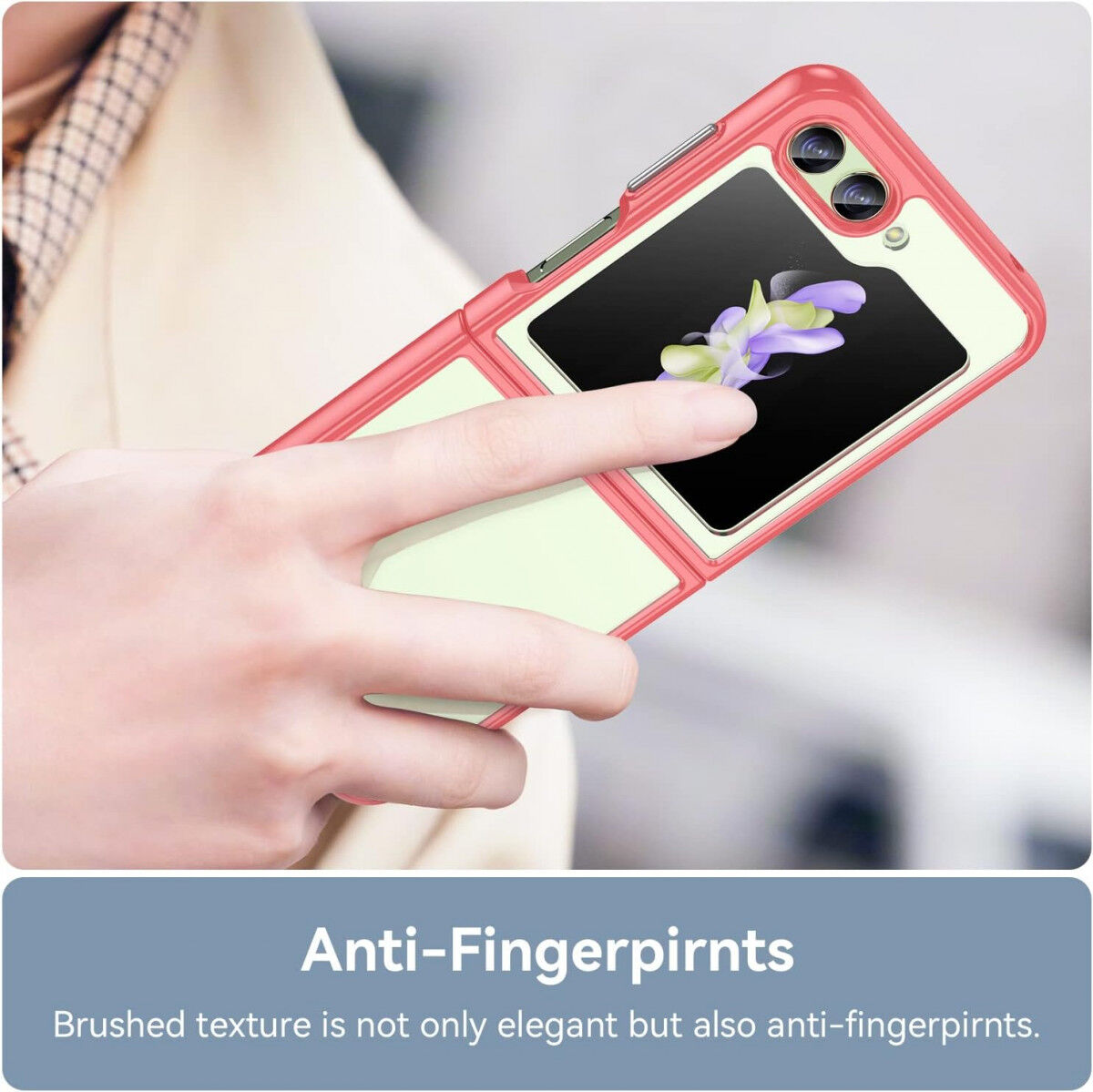 Samsung Galaxy Z Flip 5 Hoesje Back Cover Roze / Transparant afbeelding 4