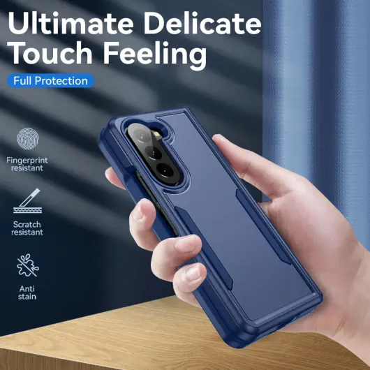 Samsung Galaxy Z Fold 5 Hoesje Armor Back Cover Blauw afbeelding 4