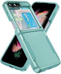 Samsung Galaxy Z Flip 5 Hoesje Armor Back Cover Groen