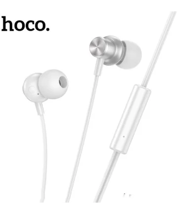 Hoco M110 Bedrade In-Ear Oordopjes 3.5mm Jack Headset Zilver Headsets