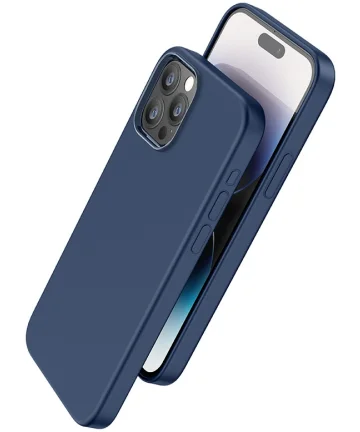 Hoco Pure Series iPhone 15 Pro Max Hoesje Siliconen MagSafe Blauw Hoesjes