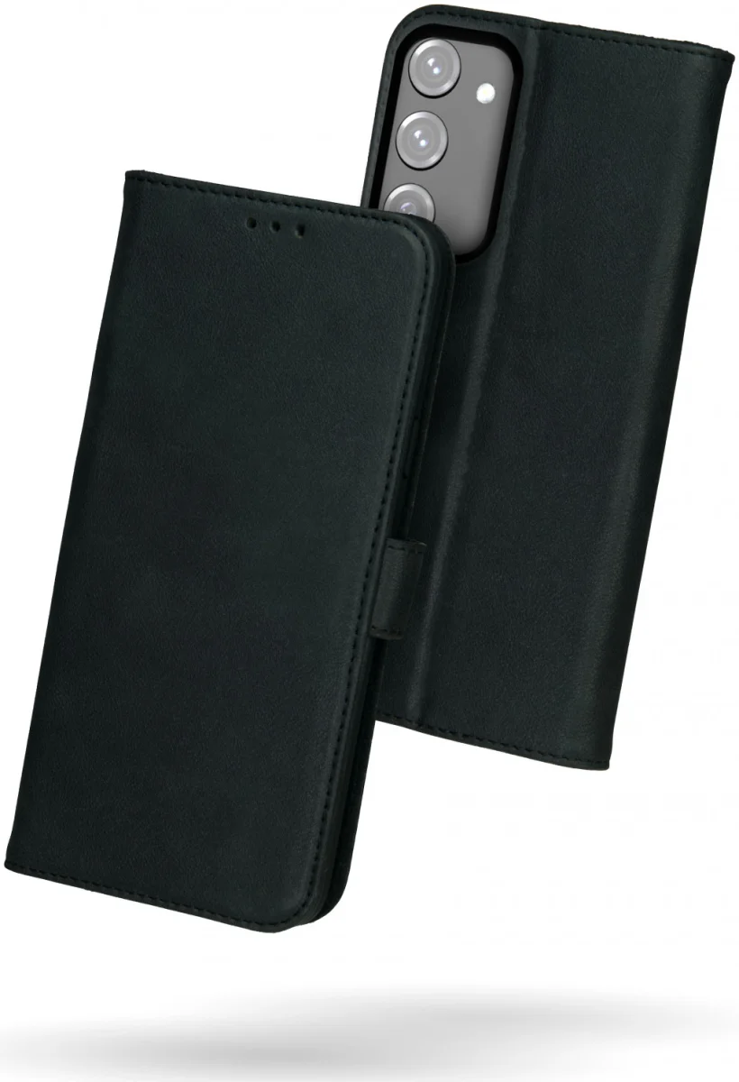 Rosso Deluxe Samsung Galaxy S23 FE Hoesje Echt Leer Book Case Zwart afbeelding 4