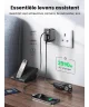 Ugreen Outlet Extender Reis Adapter EN-EU 2x USB-A / USB-C Ingang 30W