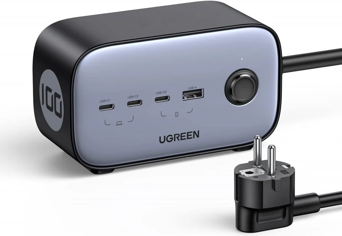 UGREEN DigiNest Pro 3x USB-C 2x Stopcontact / USB-A 100W GaN Snellader afbeelding 1