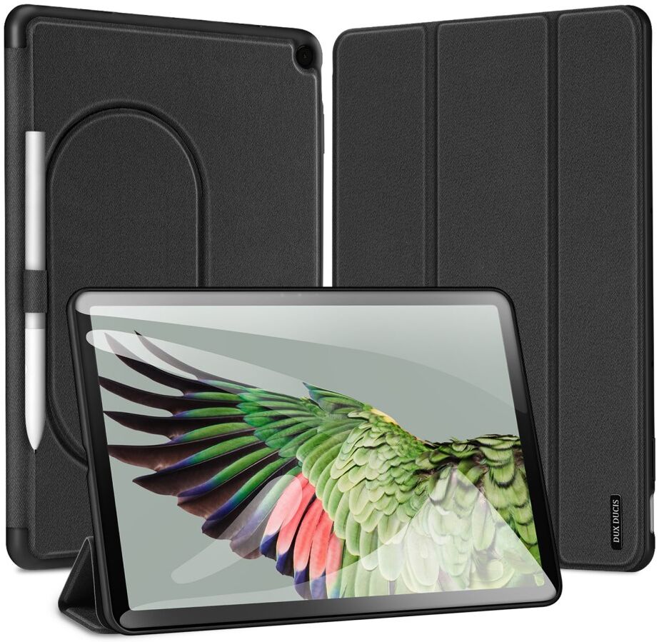 Dux Ducis Domo Google Pixel Tablet Hoes Tri-Fold Book Case Zwart afbeelding 1