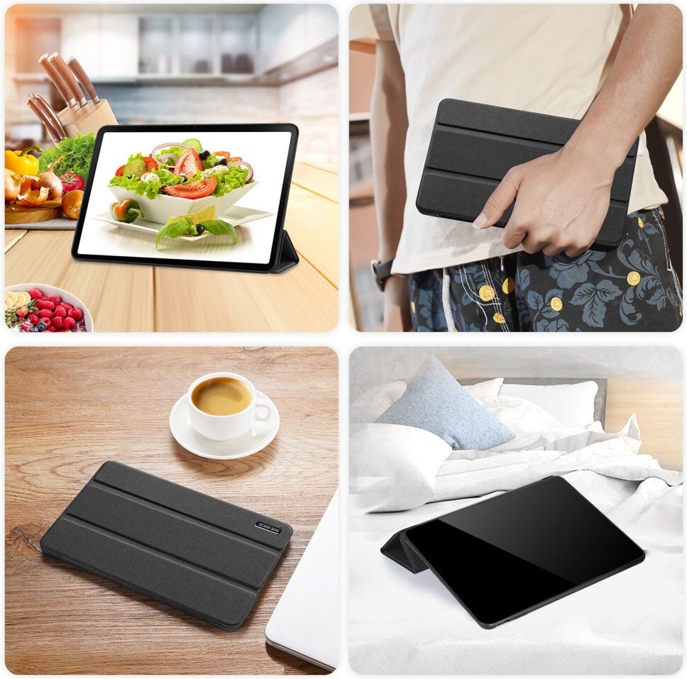 Dux Ducis Domo Google Pixel Tablet Hoes Tri-Fold Book Case Zwart afbeelding 10