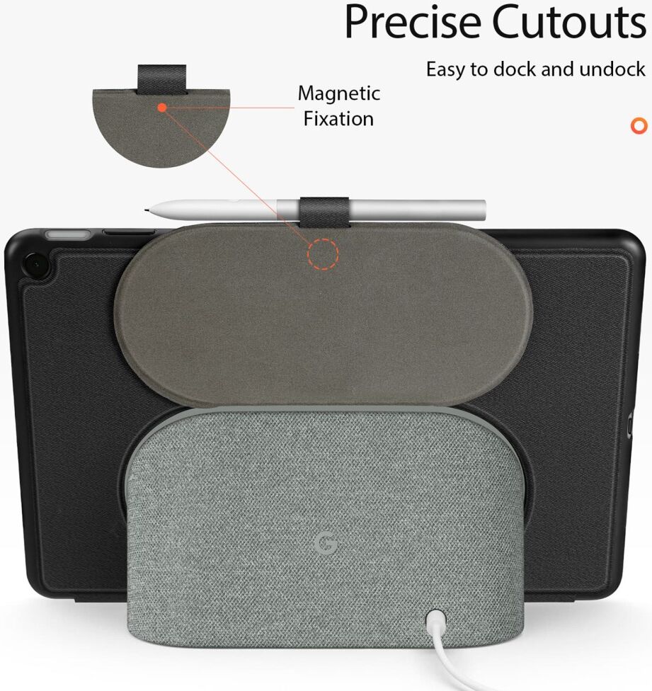 Dux Ducis Domo Google Pixel Tablet Hoes Tri-Fold Book Case Zwart afbeelding 9