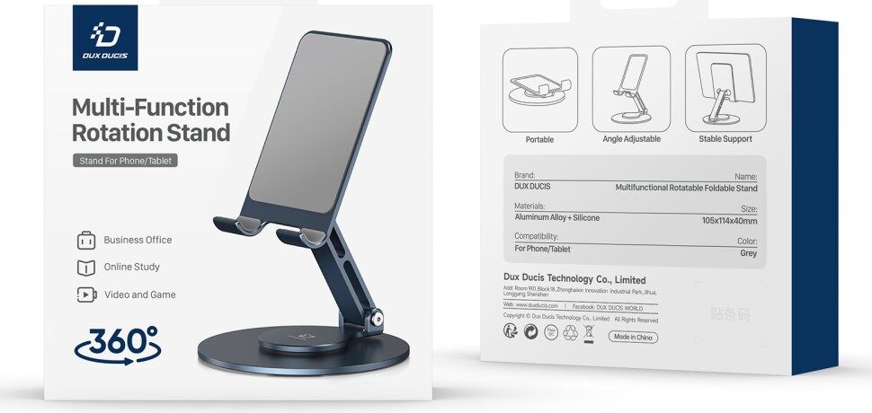 Dux Ducis Verstelbare Opvouwbare Smartphone/Tablet/iPad Bureau Houder afbeelding 11