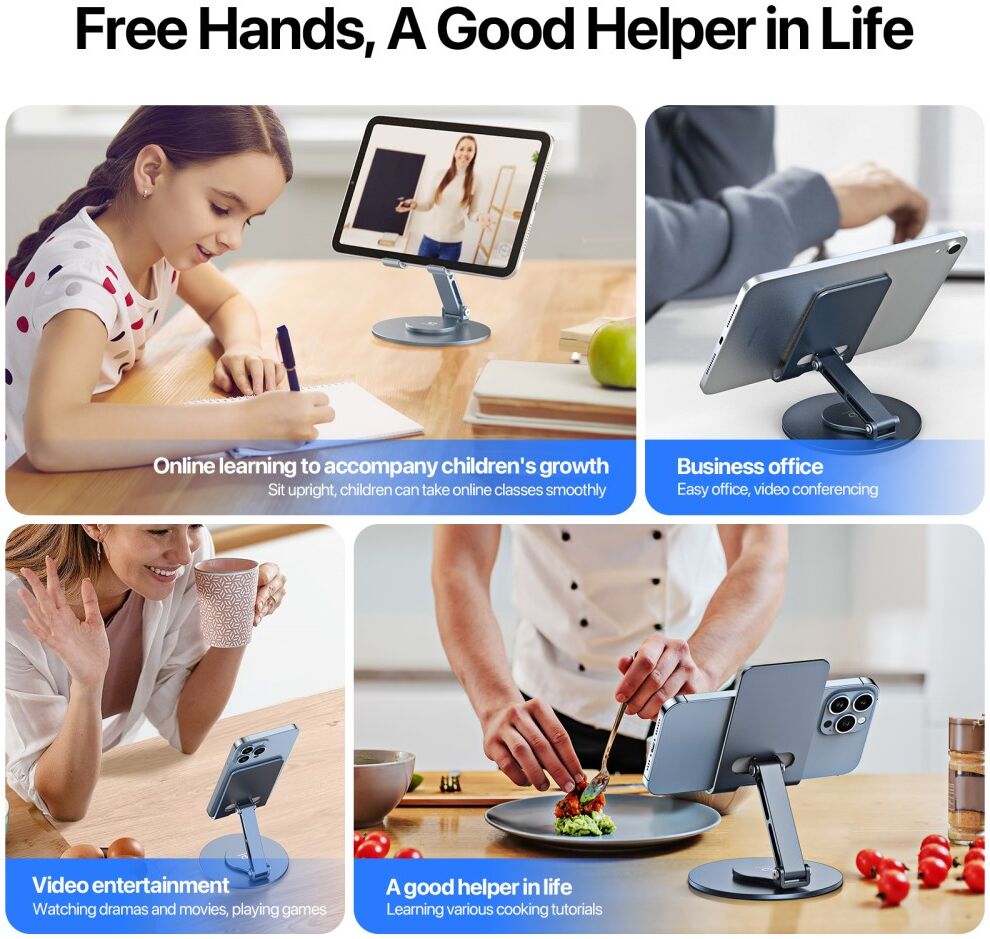 Dux Ducis Verstelbare Opvouwbare Smartphone/Tablet/iPad Bureau Houder afbeelding 3