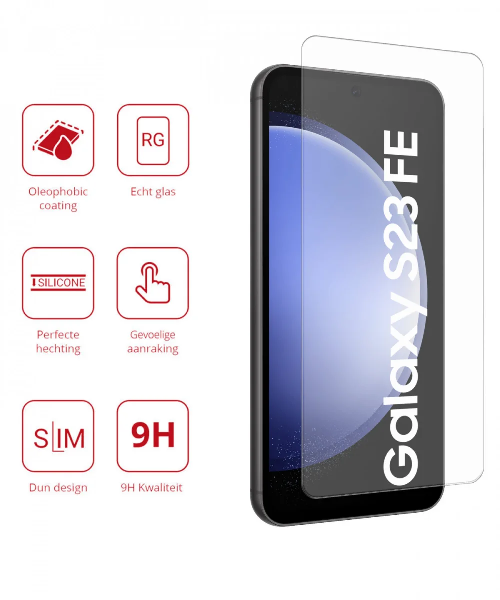 Rosso Samsung Galaxy S23 FE 9H Tempered Glass Screen Protector afbeelding 2