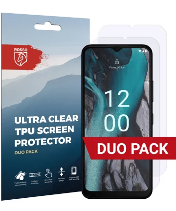 Rosso Nokia C22 Screen Protector Ultra Clear Duo Pack Screen Protectors
