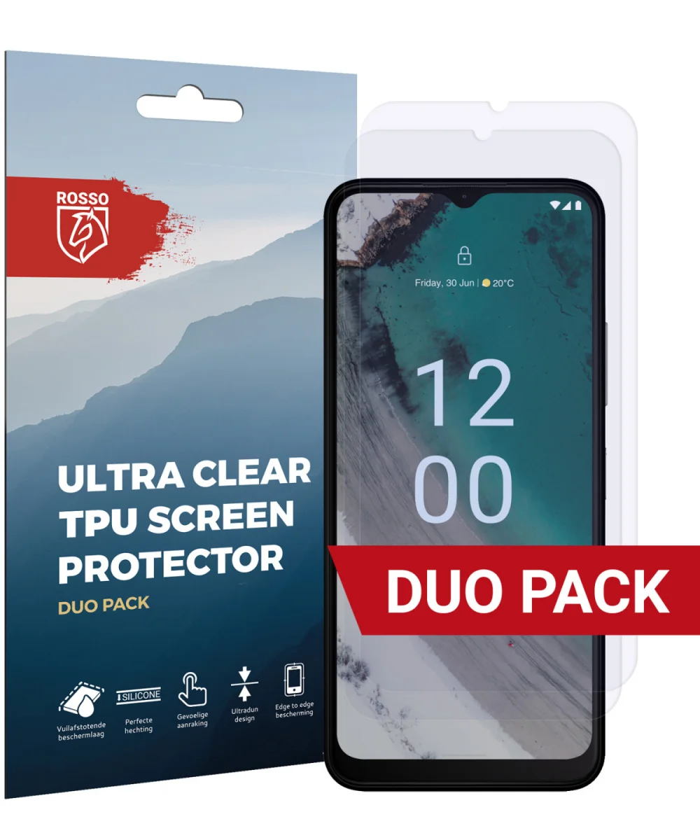 Rosso Nokia C32 Screen Protector Ultra Clear Duo Pack afbeelding 1