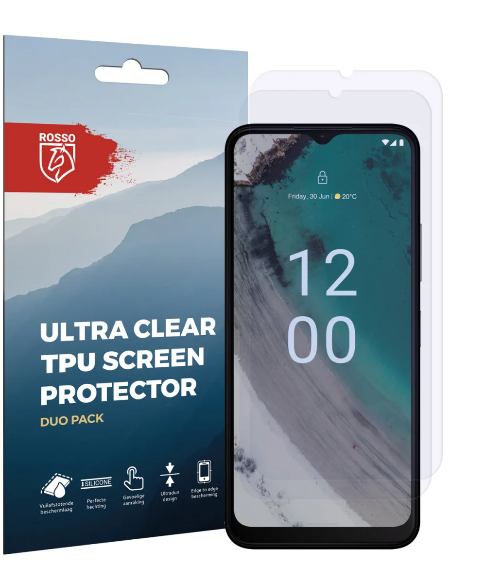 Rosso Nokia C32 Screen Protector Ultra Clear Duo Pack afbeelding 6
