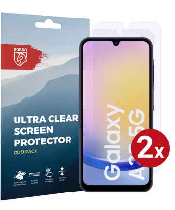 Rosso Samsung Galaxy A25 Screen Protector Ultra Clear Duo Pack Screen Protectors