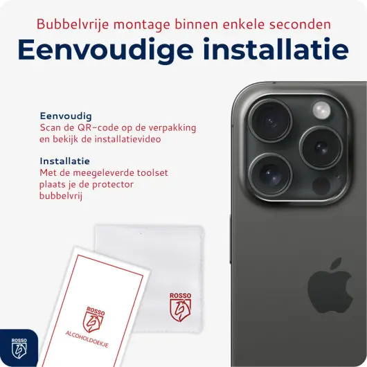 Rosso Apple iPhone 15 Pro/15 Pro Max Camera Lens Protector Transparant afbeelding 7