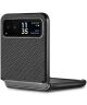 Motorola Razr 40 Hoesje Carbon Fiber Super Thin Fold Cover Zwart