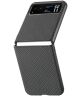 Motorola Razr 40 Hoesje Carbon Fiber Super Thin Fold Cover Zwart