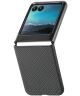 Motorola Razr 40 Ultra Hoesje Carbon Fiber Super Thin Fold Cover Zwart