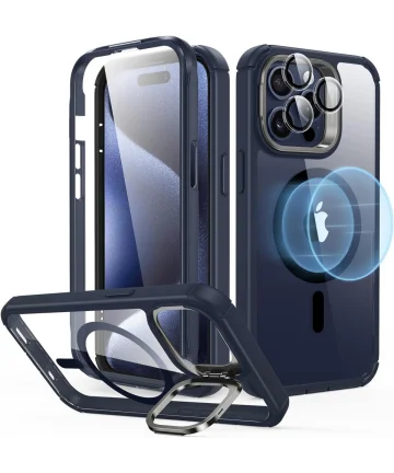 ESR Armor Tough iPhone 15 Pro Max Hoesje MagSafe Transparant Blauw Hoesjes