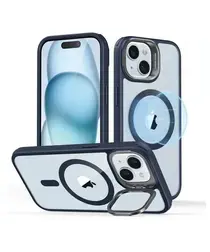 ESR Classic Kickstand Apple iPhone 15 Plus Hoesje MagSafe Clear Blauw afbeelding