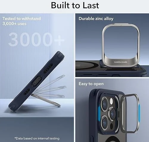 ESR Classic Kickstand Apple iPhone 15 Pro Hoesje MagSafe Clear Blauw afbeelding 7