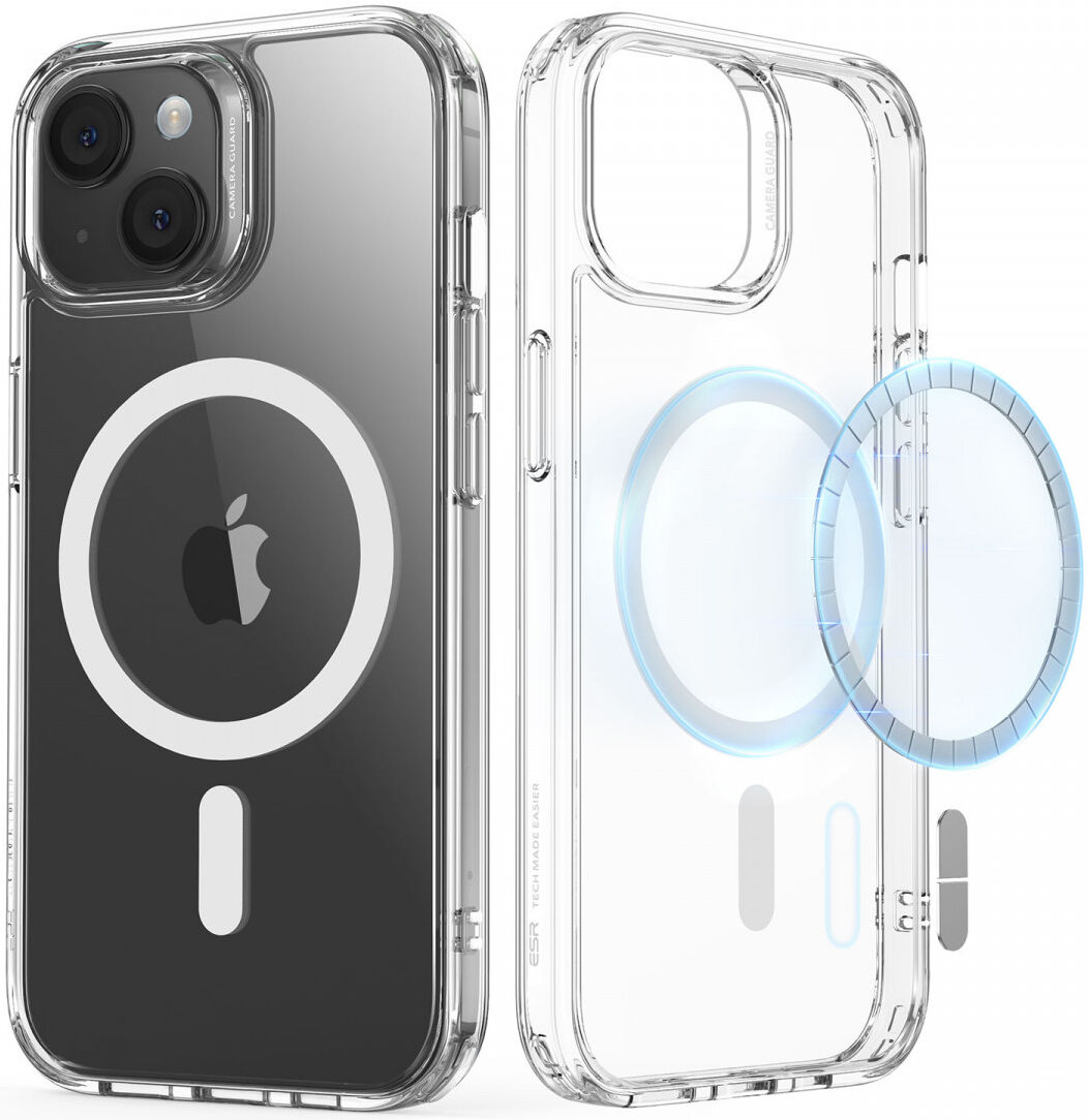 ESR Classic Hybrid Apple iPhone 15 Plus Hoesje MagSafe Transparant afbeelding 1